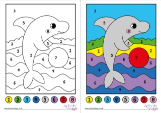 Dolphin Colour By Number