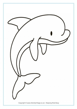 Dolphin Colouring Page