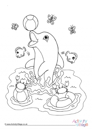 Dolphin Colouring Page 6