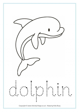 Dolphin Tracing Worksheet