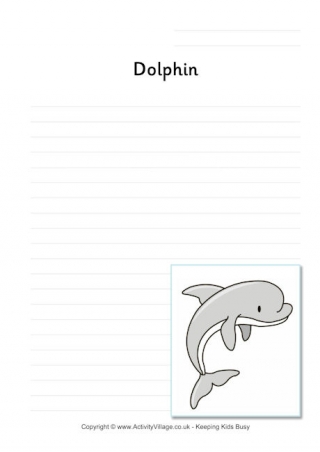 Dolphin Writing Page
