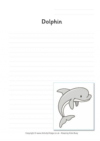 Dolphin Writing Page