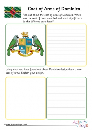 Dominica Coat Of Arms Worksheet
