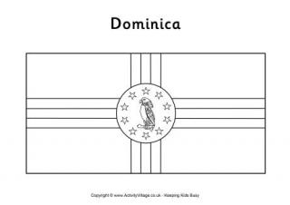 Dominica Flag Colouring Page