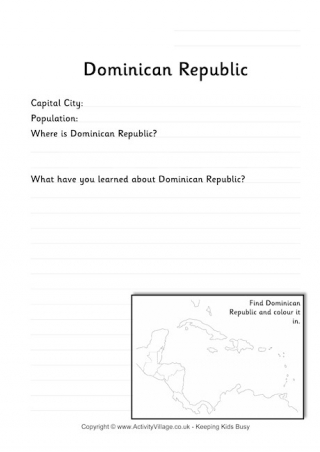 Dominican Republic Worksheet