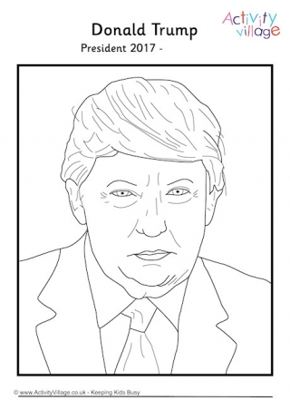 Donald Trump Colouring Page 2