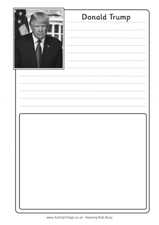 Donald Trump Notebooking Page
