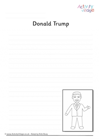 Donald Trump Writing Page