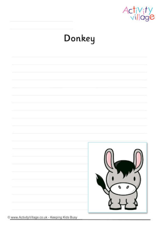 Donkey Writing Page