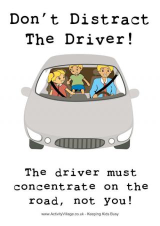 Don't Distract the Driver Poster