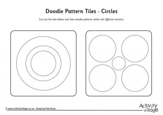 Doodle Pattern Tiles - Circles