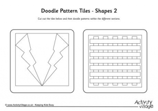 Doodle Pattern Tiles - Shapes 2
