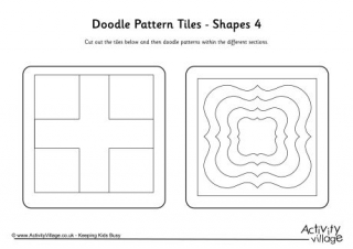 Doodle Pattern Tiles - Shapes 4