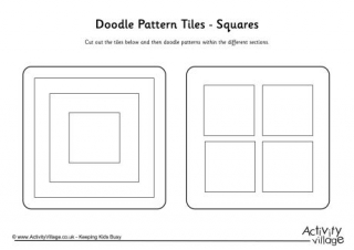 Doodle Pattern Tiles - Squares