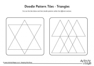 Doodle Pattern Tiles - Triangles
