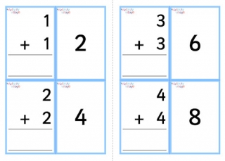 Doubles Addition Flash Cards