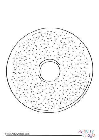 Doughnut Colouring Page