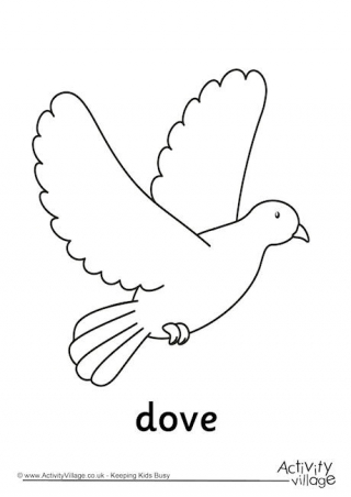 Dove Colouring Page