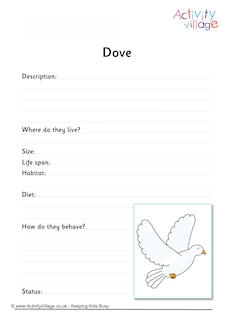 Dove Worksheets