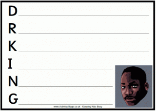 Dr King Acrostic Printables