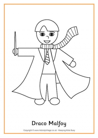 Draco Malfoy Colouring Page