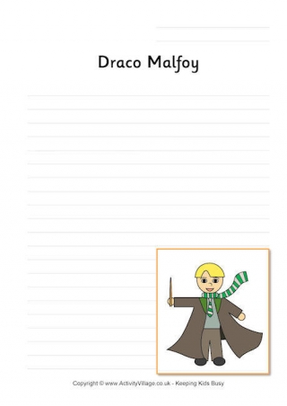 Draco Malfoy Writing Page