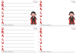 Dracula Acrostic Poem Printable