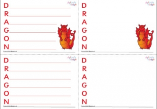 Dragon Acrostic Poem Printable 2