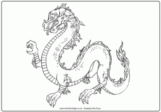 Dragon Colouring Page
