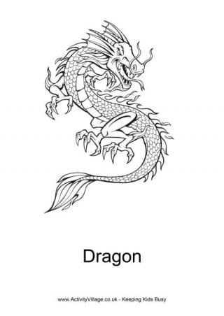 Dragon Colouring Page 2