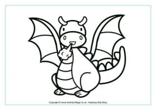 Dragon Colouring Page 3