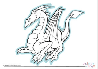 Dragon Colouring Page 4