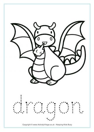Dragon Tracing Worksheet