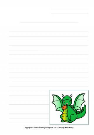 Dragon writing page