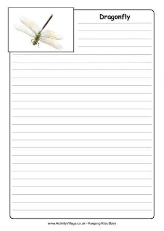 Dragonfly Notebooking Page