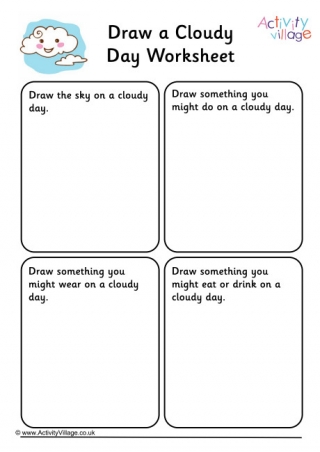Draw a Cloudy Day Worksheet