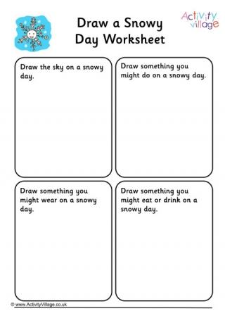 Draw a Snowy Day Worksheet