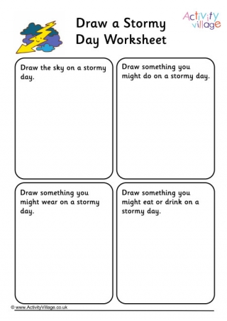Draw a Stormy Day Worksheet