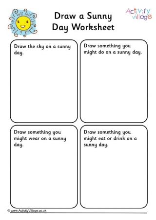 Draw a Sunny Day Worksheet