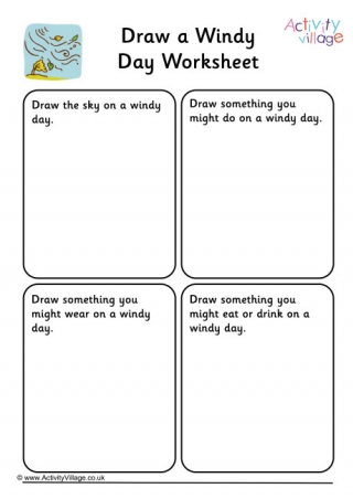 Draw a Windy Day Worksheet