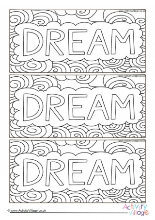 Dream Colouring Bookmarks