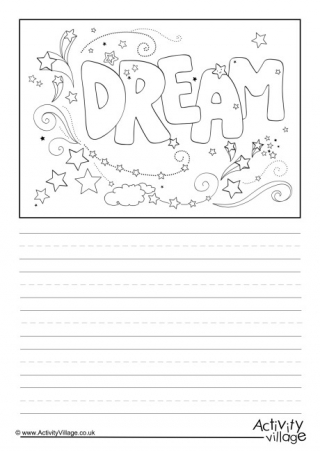 Dream Word Story Paper
