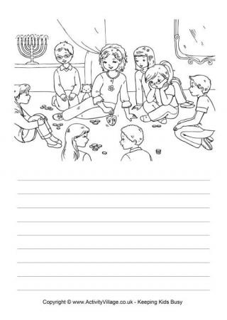 Dreidel Story Paper