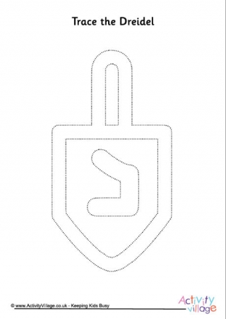 Dreidel Tracing Page