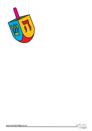 Dreidel Writing Paper