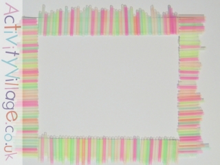 Drinking Straw Picture Frame
