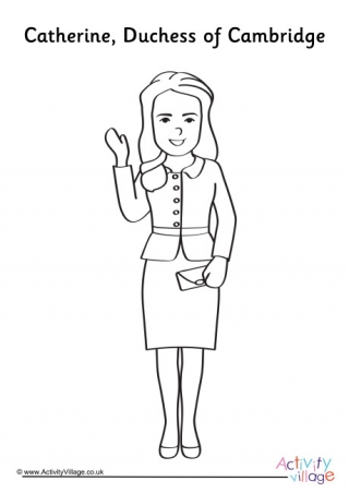 Duchess of Cambridge Colouring Page