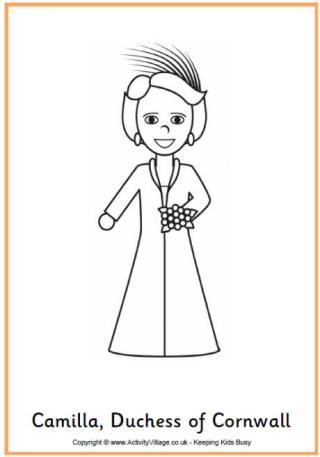Duchess of Cornwall Colouring Page