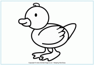 Duck Colouring Page