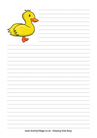 Duck Writing Paper